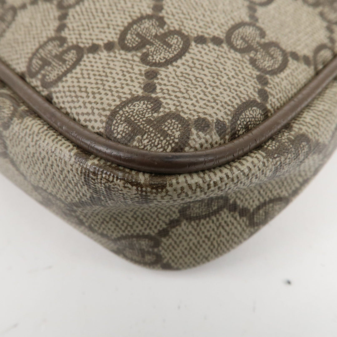 GUCCI Old Gucci GG Plus Leather Shoulder Bag Beige 97.02.068
