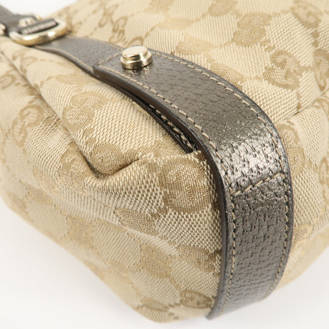 GUCCI Abbey GG Canvas Leather Tote Hand Bag Beige 130736