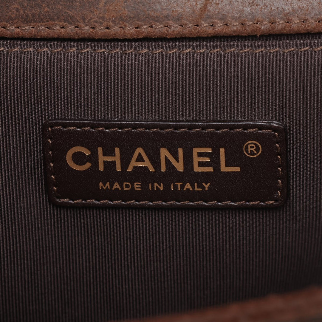 Top Quality Chanel Boy Top Quality Chanel Leather X Chain Shoulder Bag Bordeaux X Brown G  18th