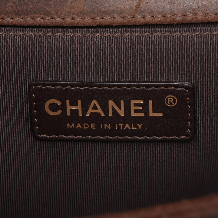 Top Quality Chanel Boy Top Quality Chanel Leather X Chain Shoulder Bag Bordeaux X Brown G  18th
