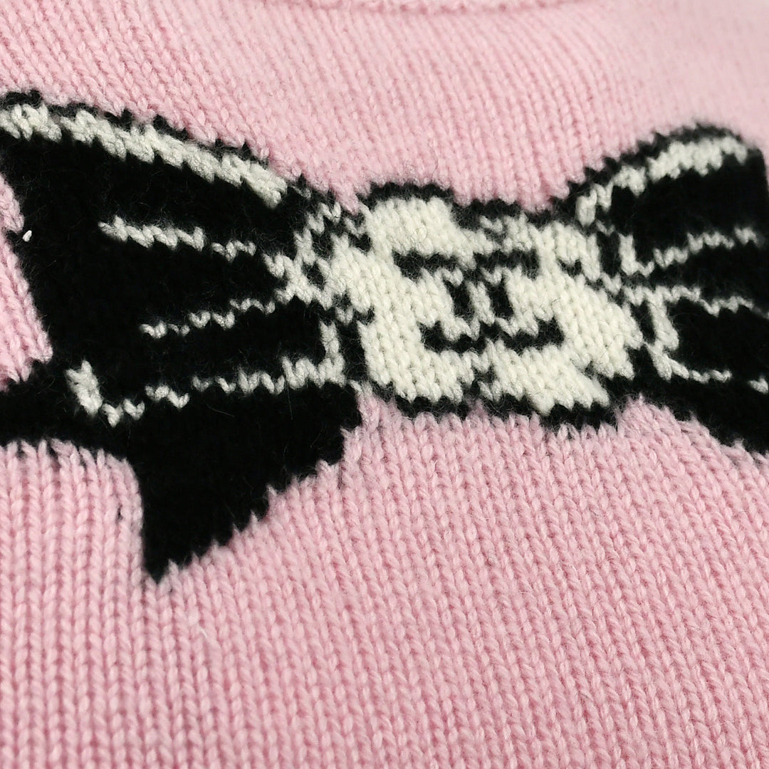 Top Quality Chanel Fall 1995 bow-print cashmere jumper #38