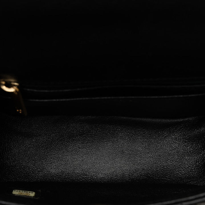 Top Quality Chanel Coco V Stick Top Handle  Chain Shoulder Bag Black Leather  Top Quality Chanel [Middle] Vintage