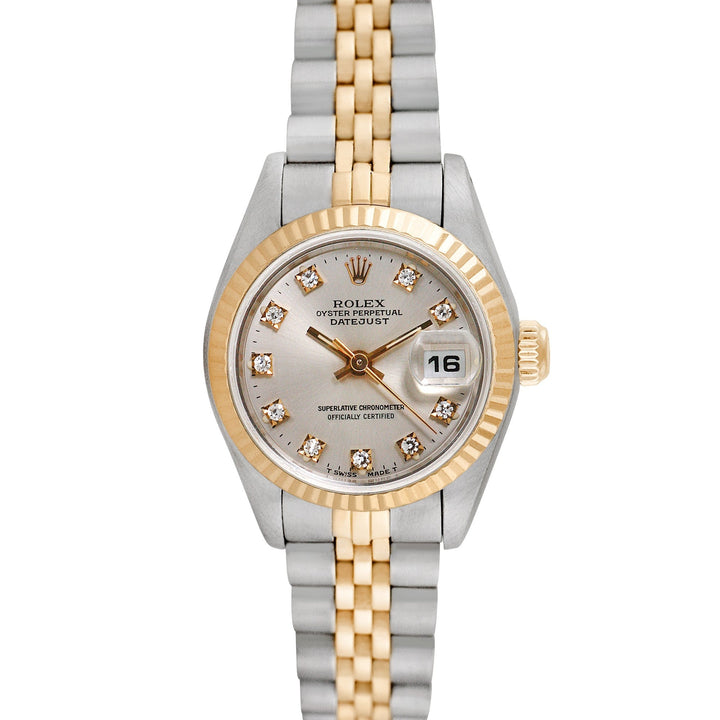 Rolex Ladies Two-tone Datejust with Factory diamonds, item #7