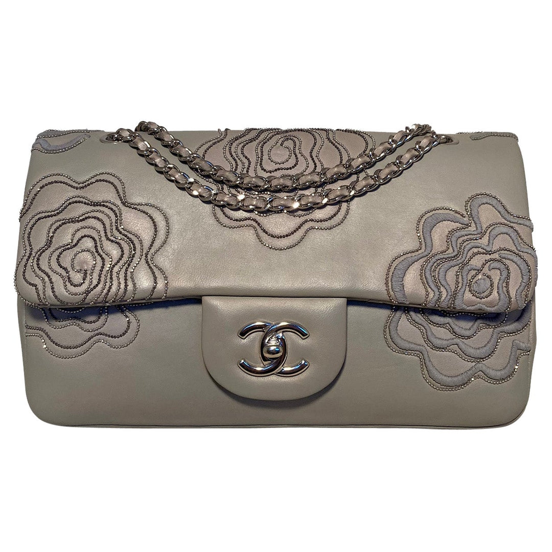 Top Quality Chanel Camellia Follies Embroidered Medium Classic New