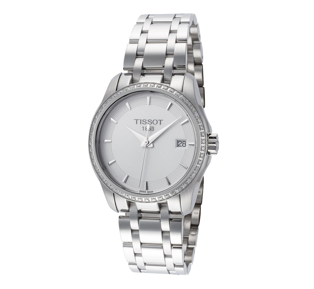 title:Tissot Women's T0352106101100 Courtier 32mm Quartz Watch;color:Silver