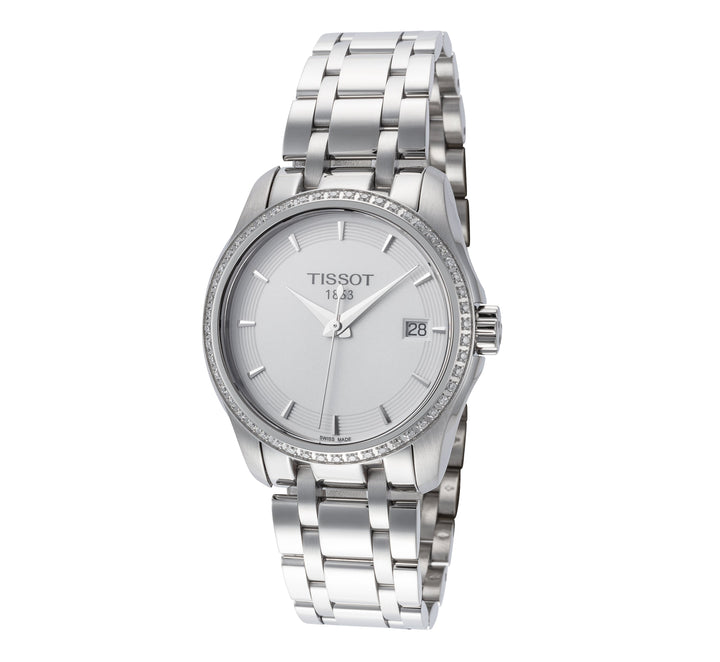 title:Tissot Women's T0352106101100 Courtier 32mm Quartz Watch;color:Silver
