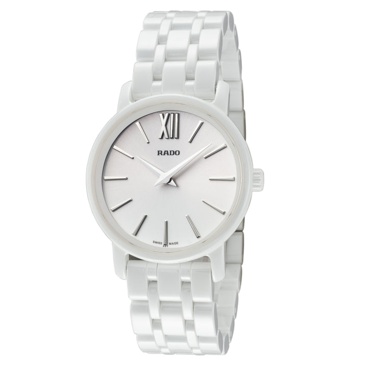 title:Rado Women's DiaMaster Ceramic 33mm Quartz Watch;color:White