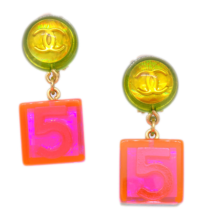 Top Quality Chanel Dangle Cube Earrings Clip-On 97P