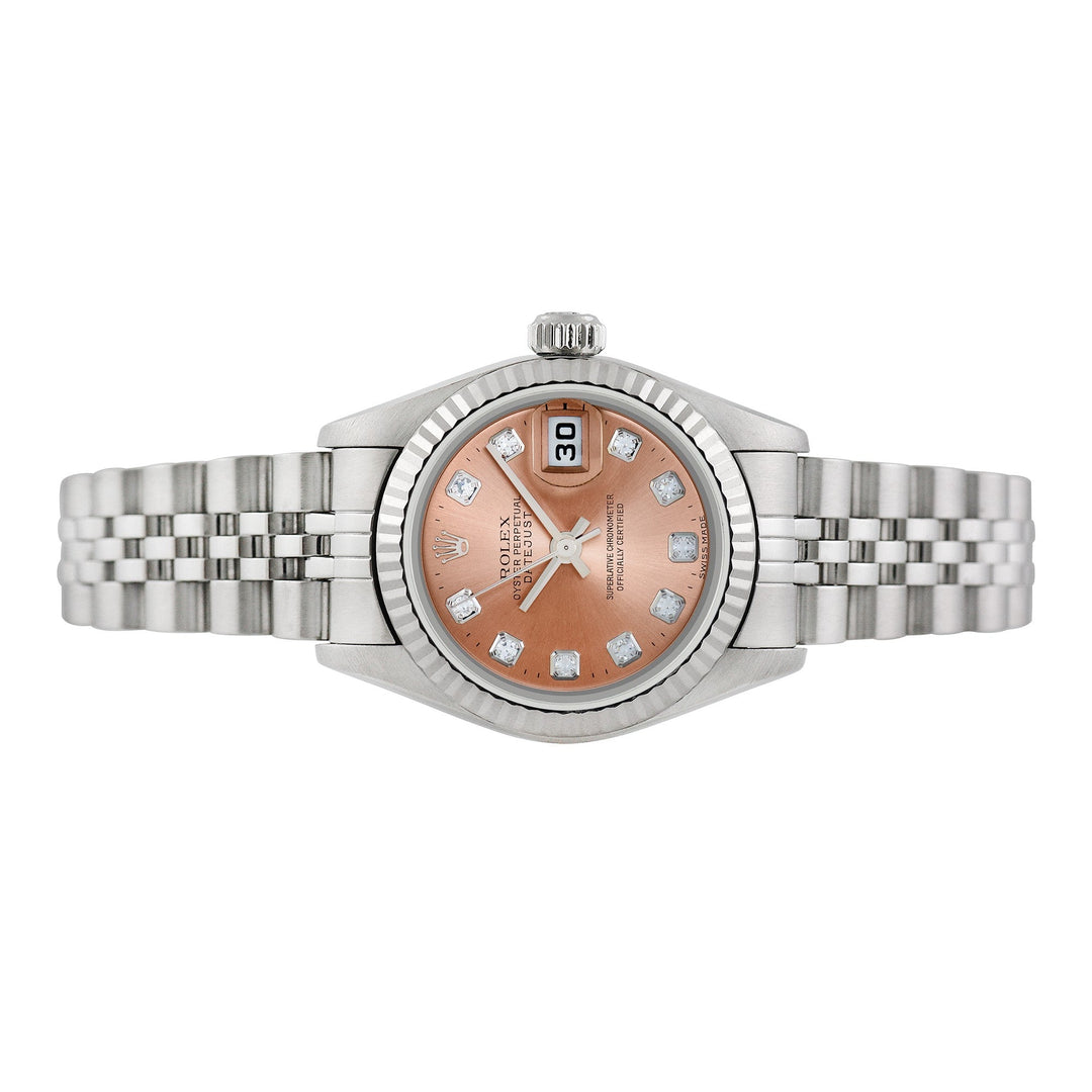 Rolex Ladies Stainless Steel Datejust with Factory Diamonds, item #21