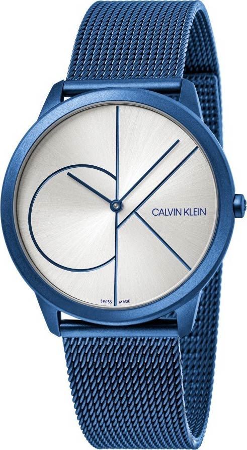 title:Calvin Klein Men's K3M51T56 Minimal 40mm Quartz Watch;color:Blue