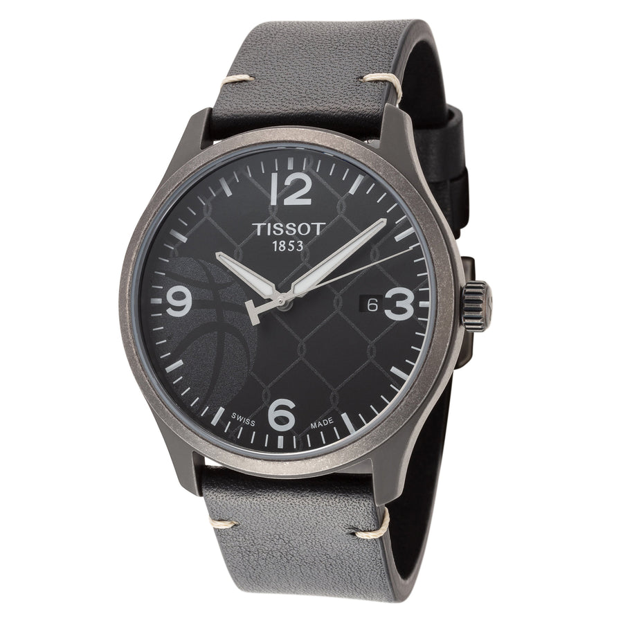 title:Tissot Men's T1164103606700 Street Basketball 42mm Quartz Watch;color:Black Dial Black Band