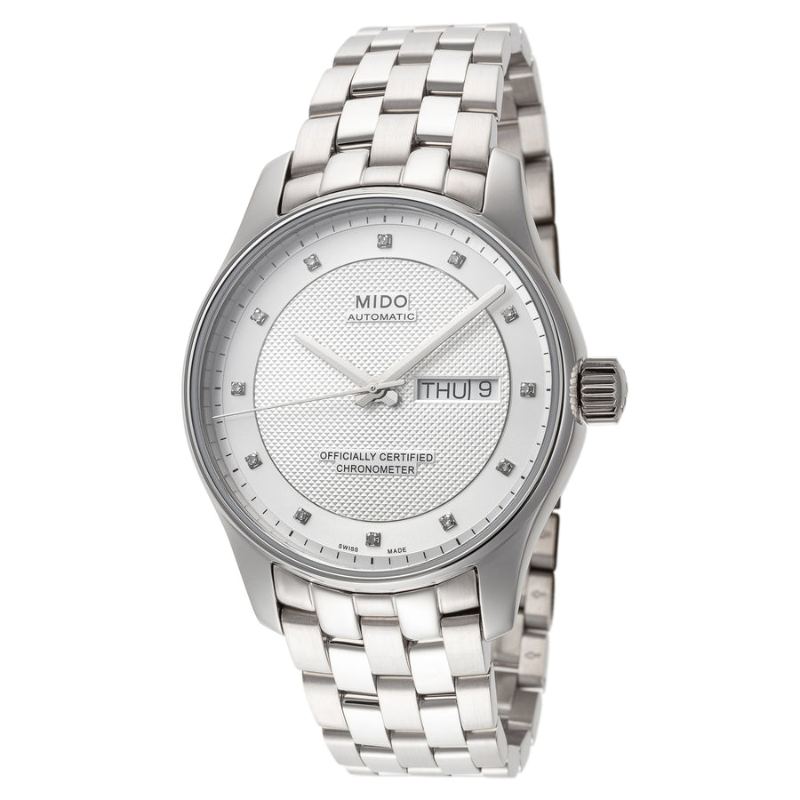 title:Mido Men's M0014311103692 Belluna Clou De Paris 40mm Automatic Watch;color:Silver