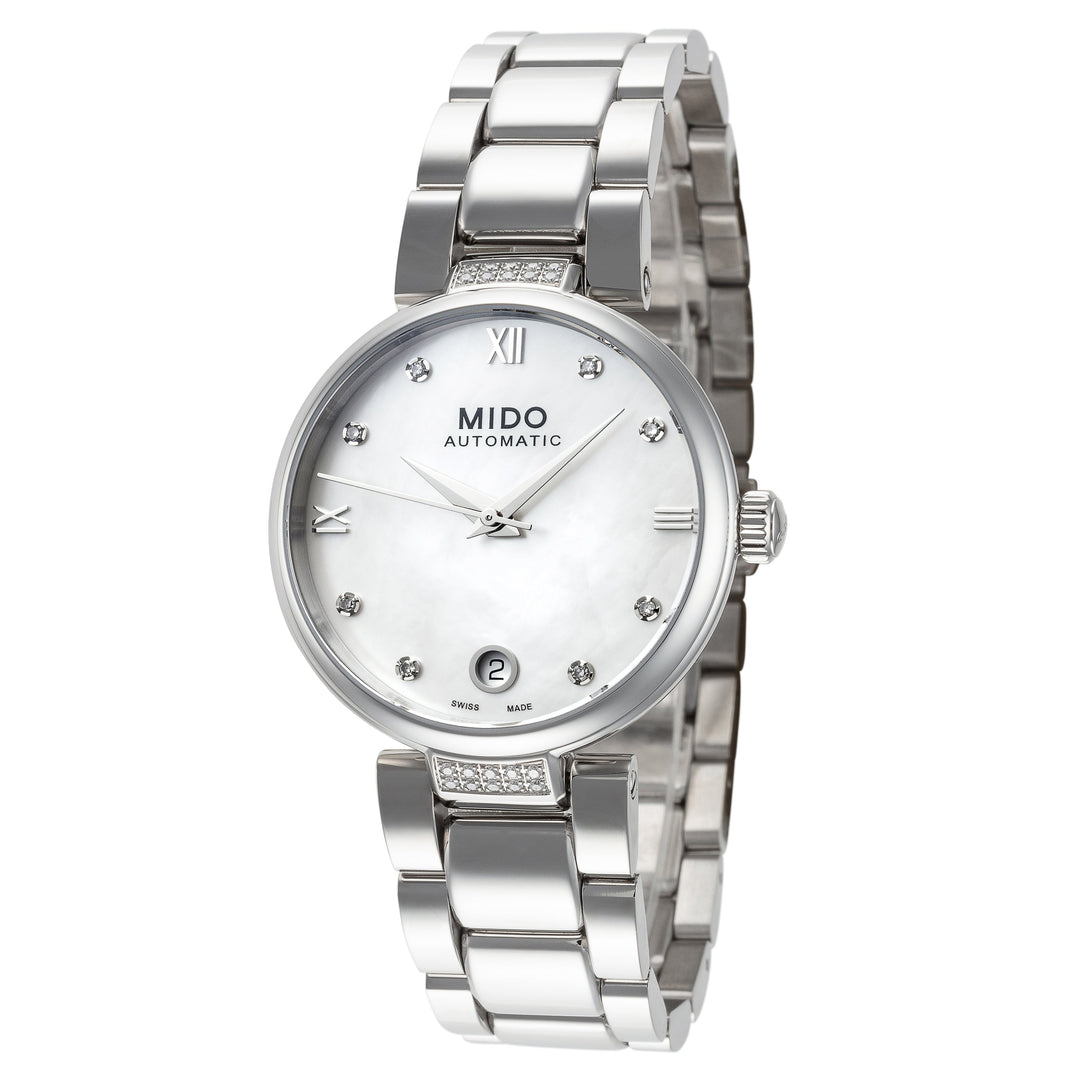 title:Mido Women's M0222076111611 Baroncelli II Donna 33mm Automatic Watch;color:Silver