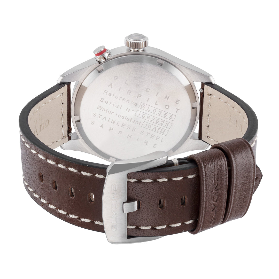 Glycine Men's Airpilot Dual Time 44mm Quartz Watch