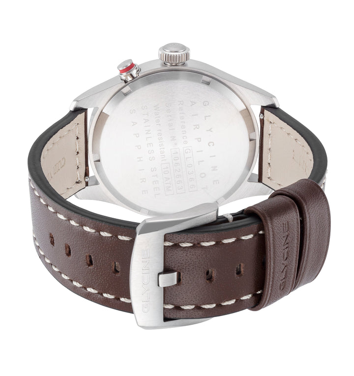 Glycine Men's Airpilot Dual Time 44mm Quartz Watch