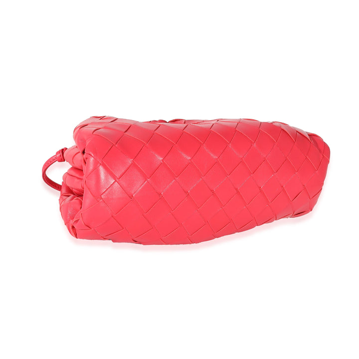 Bottega veneta Raspberry Intrecciato Lambskin Mini Pouch