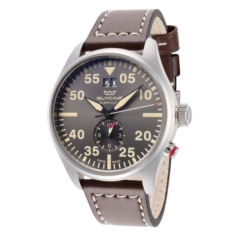 Glycine Men's Airpilot Dual Time 44mm Quartz Watch - Ruumur