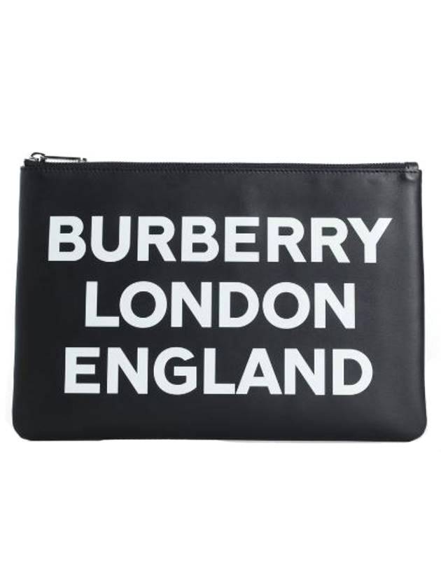 Burberry Logo Print Clutch Bag Black