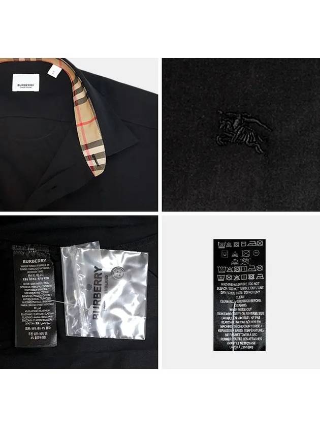 Burberry SHERFIELD Cotton Short-Sleeved Shirt Black