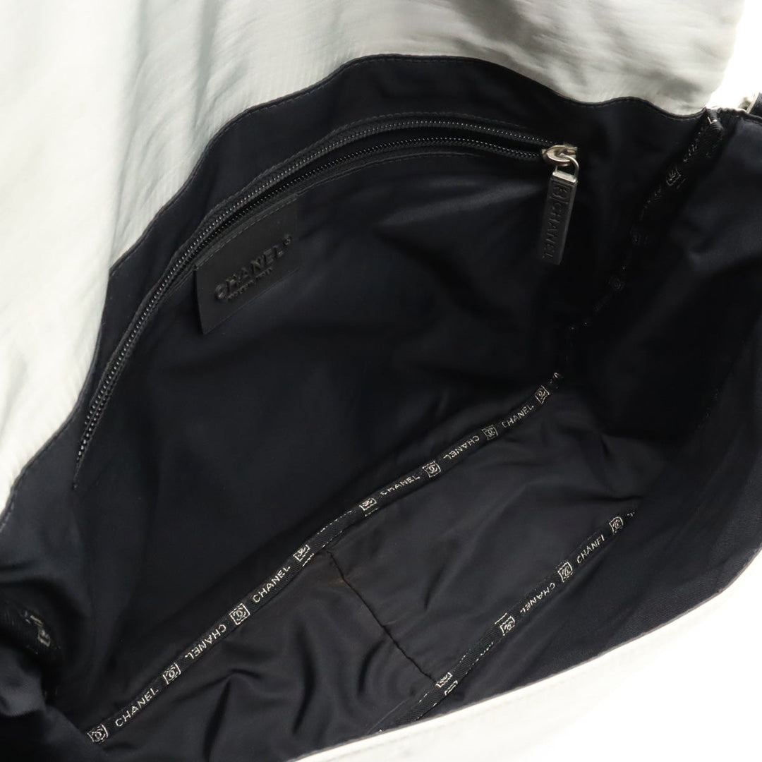 Top Quality Chanel Top Quality Chanel SPORTS LINE COCOMARK SHOLDER BAG Messenger Bag Saten Nylon Silver Black A31751
