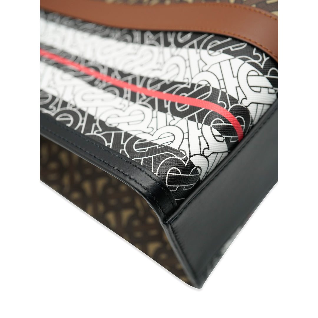 Burberry Bridle Canvas Monogram Stripe E-Canvas Tote