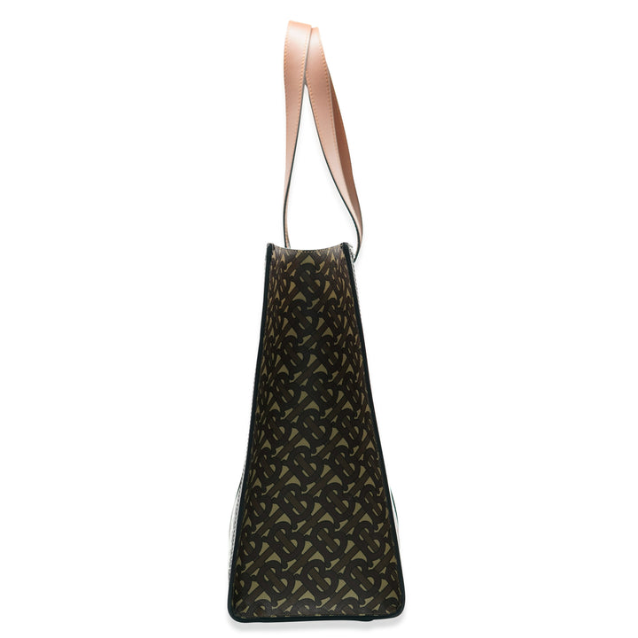 Burberry Bridle Canvas Monogram Stripe E-Canvas Tote