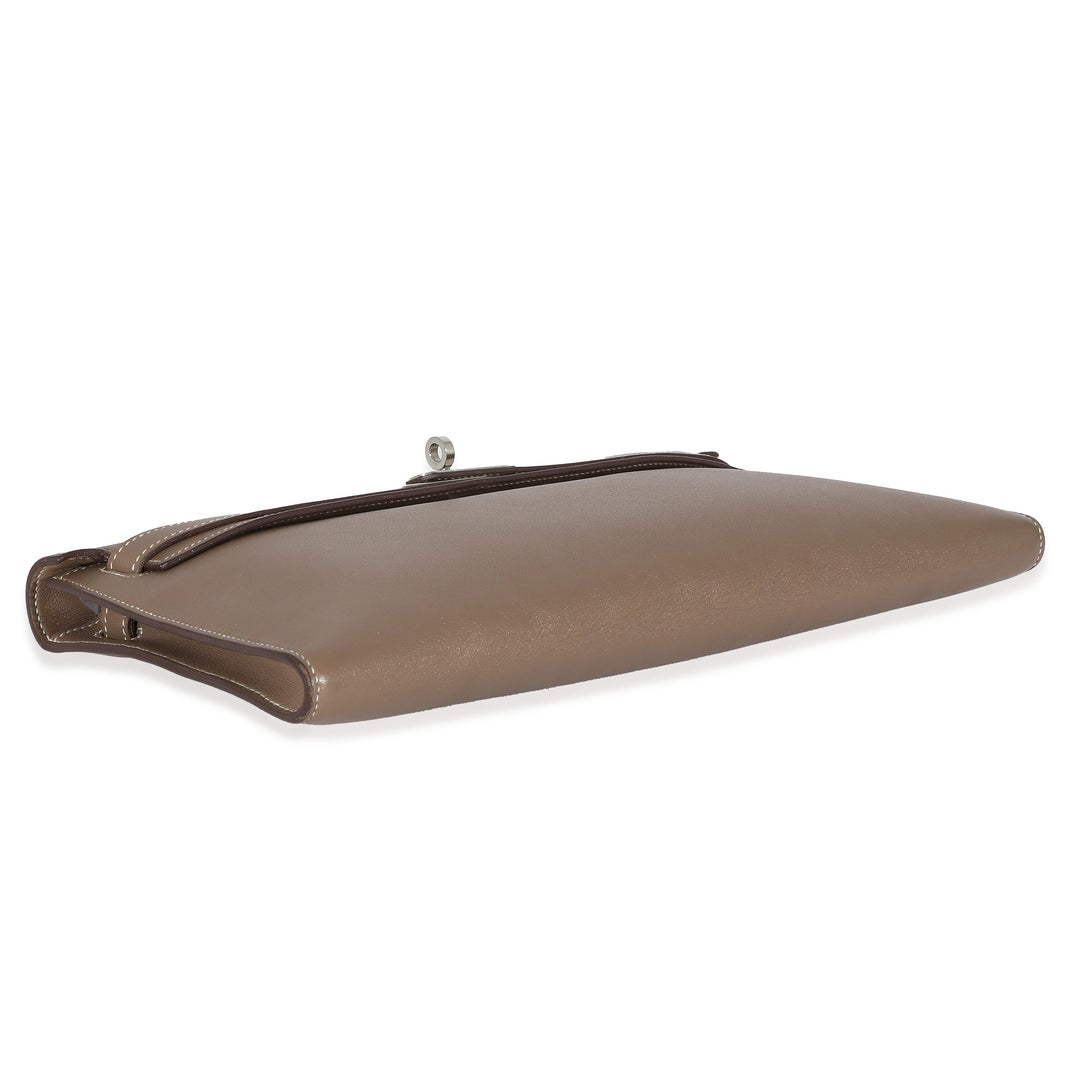 Top quality Hermes Swift Etoupe Kelly Longue Pochette PHW