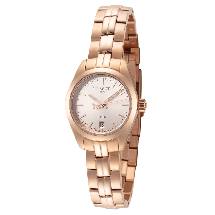 title:Tissot Women's T1010103345100 T-Classic 25mm Quartz Watch;color:Rose Gold