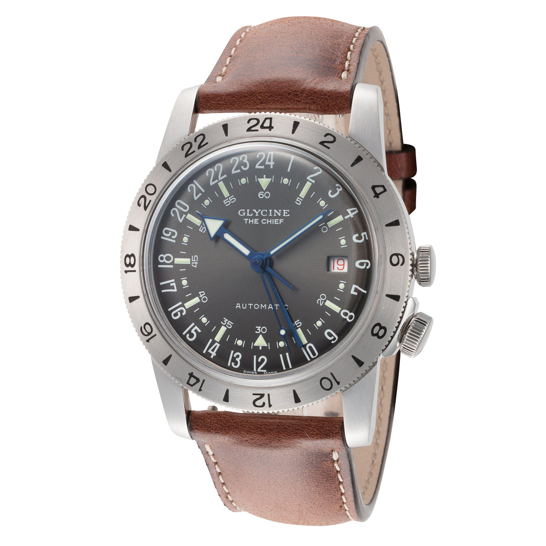 Glycine Men's GL0303 Airman Vintage The Chief 40mm Automatic Watch - Ruumur