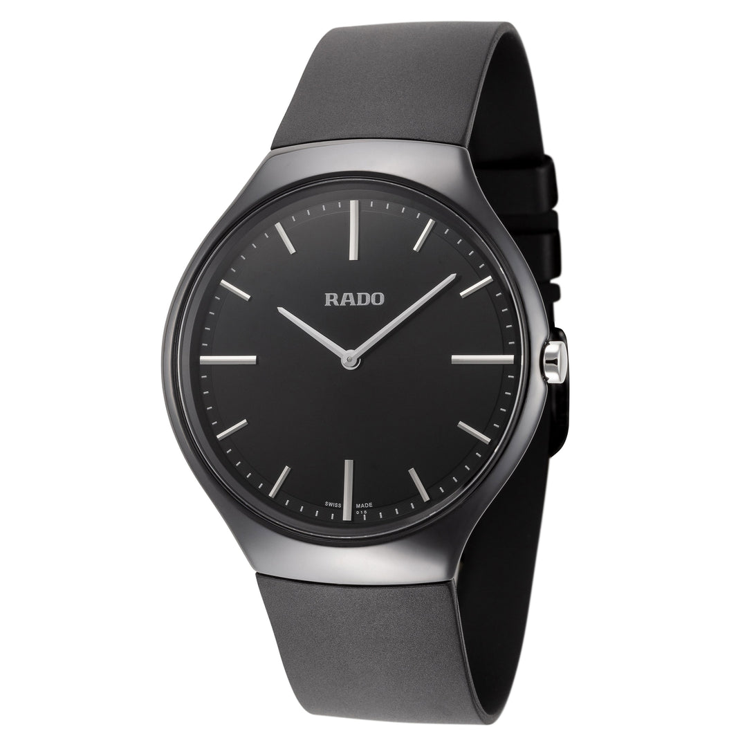 title:Rado Men's True Thinline Ceramic 39mm Quartz Watch;color:Black