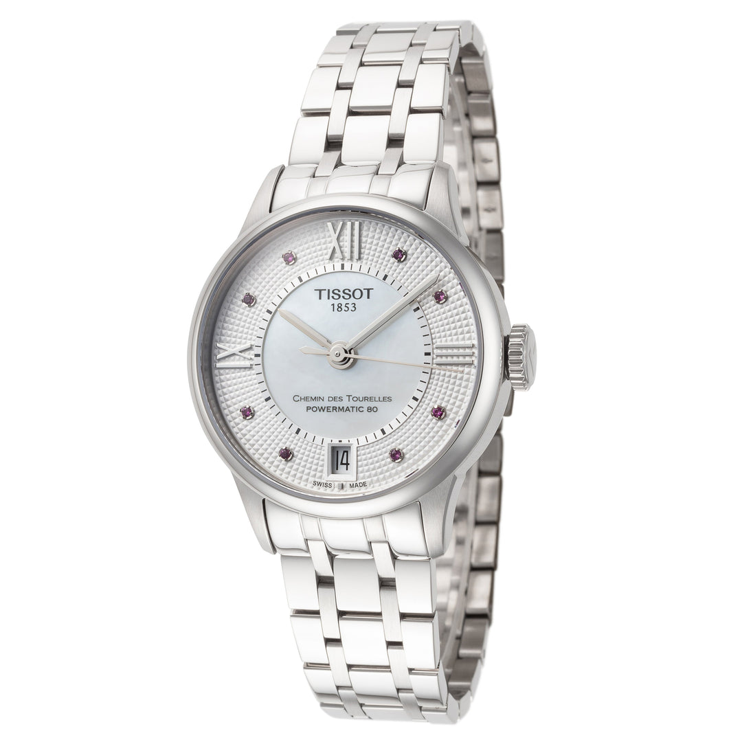 title:Tissot Women's T0992071111300 Chemin Des Tourelles 32mm Automatic Watch;color:Silver