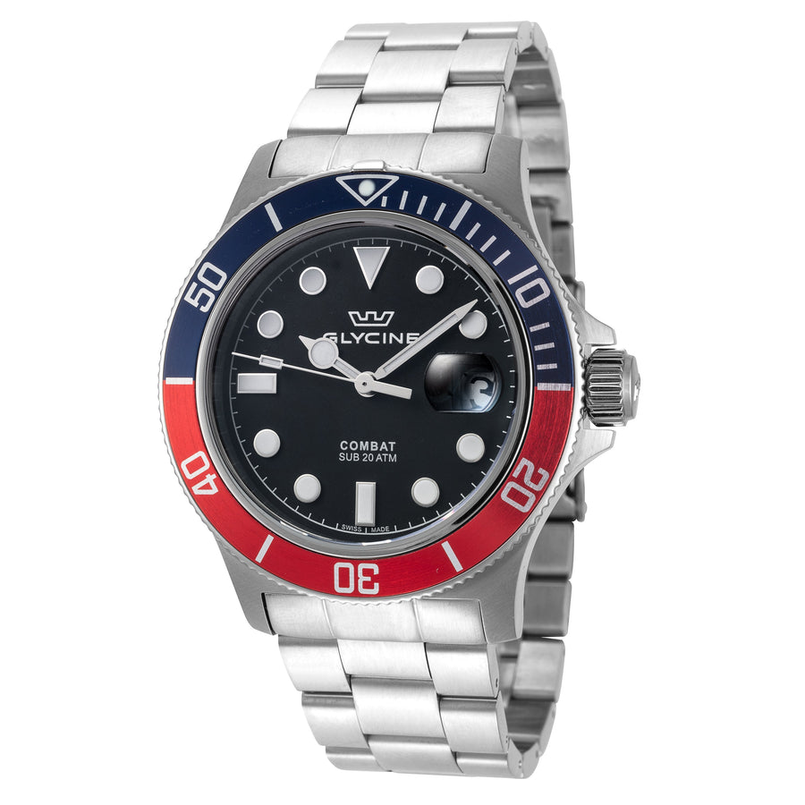 Glycine Men's Combat Sub 42mm Quartz Watch - Ruumur