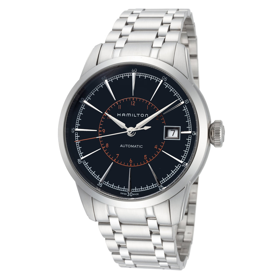 title:Hamilton Men's H40555131 American Classic Railroad 40mm Automatic Watch;color:Silver