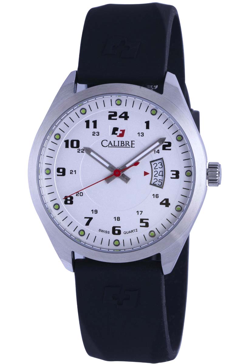 title:Calibre Men's Trooper 40mm Quartz Watch SC-4T1-04-001R;color:White