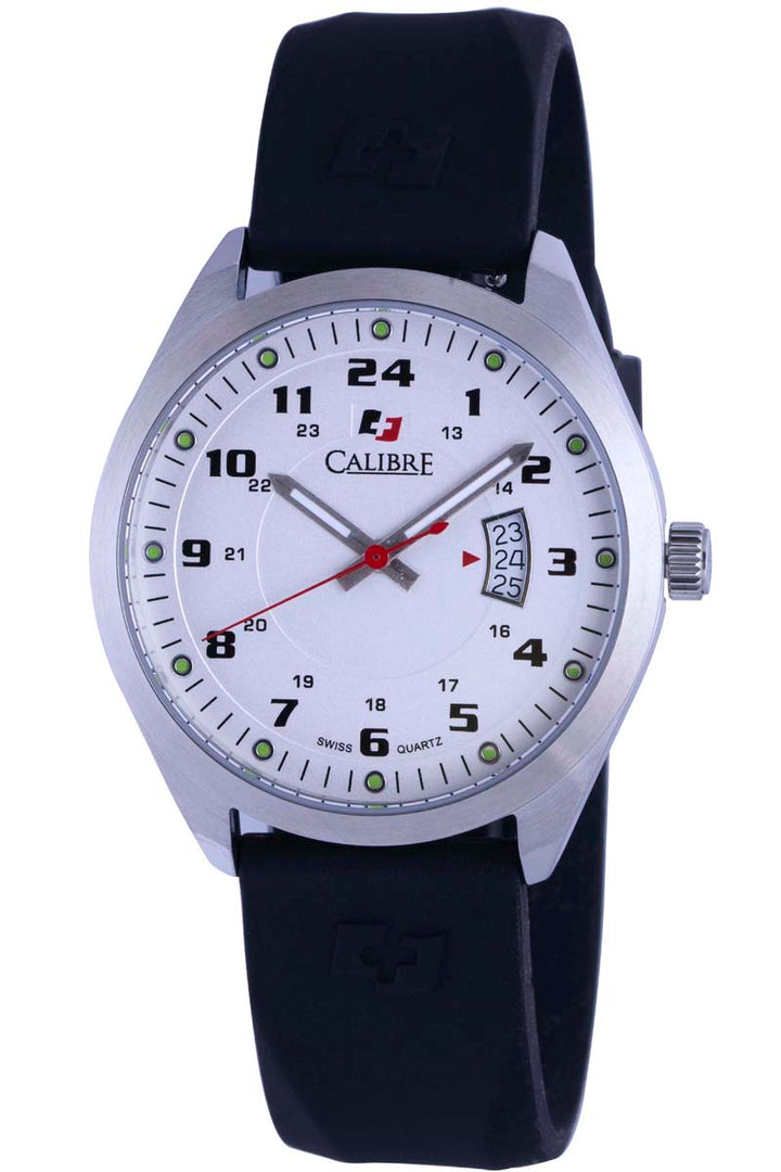 title:Calibre Men's Trooper 40mm Quartz Watch SC-4T1-04-001R;color:White