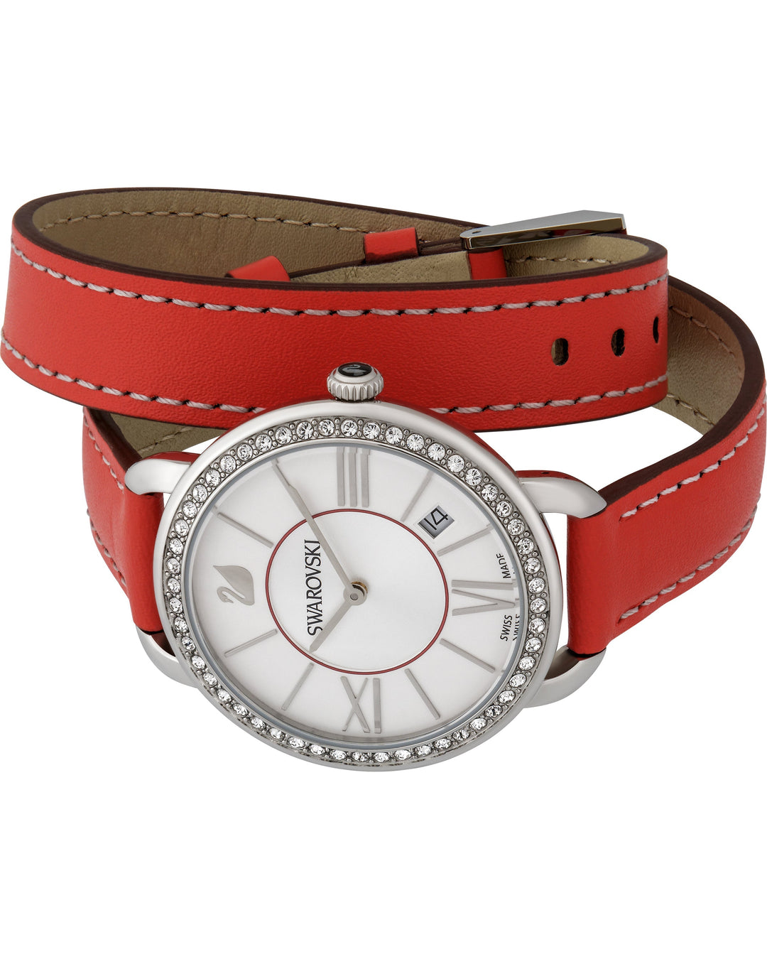 Swarovski Women's Alia Day Double Tour 37mm White Quartz Watch