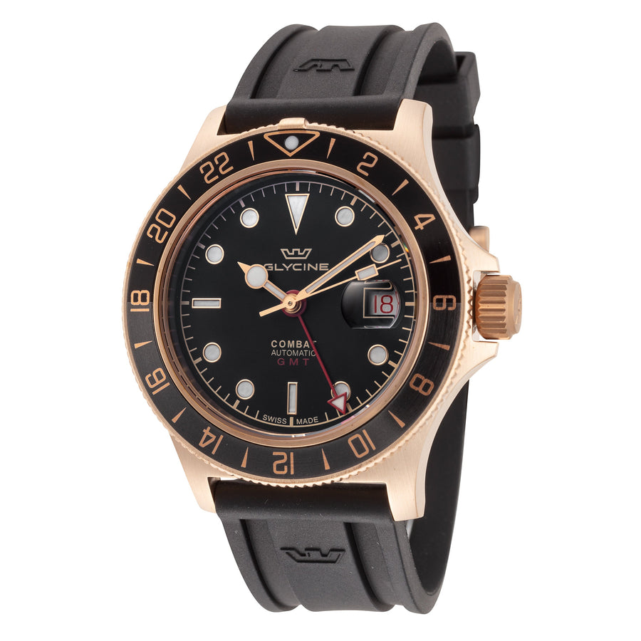 Glycine Men's GL0320 Combat Sub Sport 42 GMT 42mm Automatic Watch - Ruumur