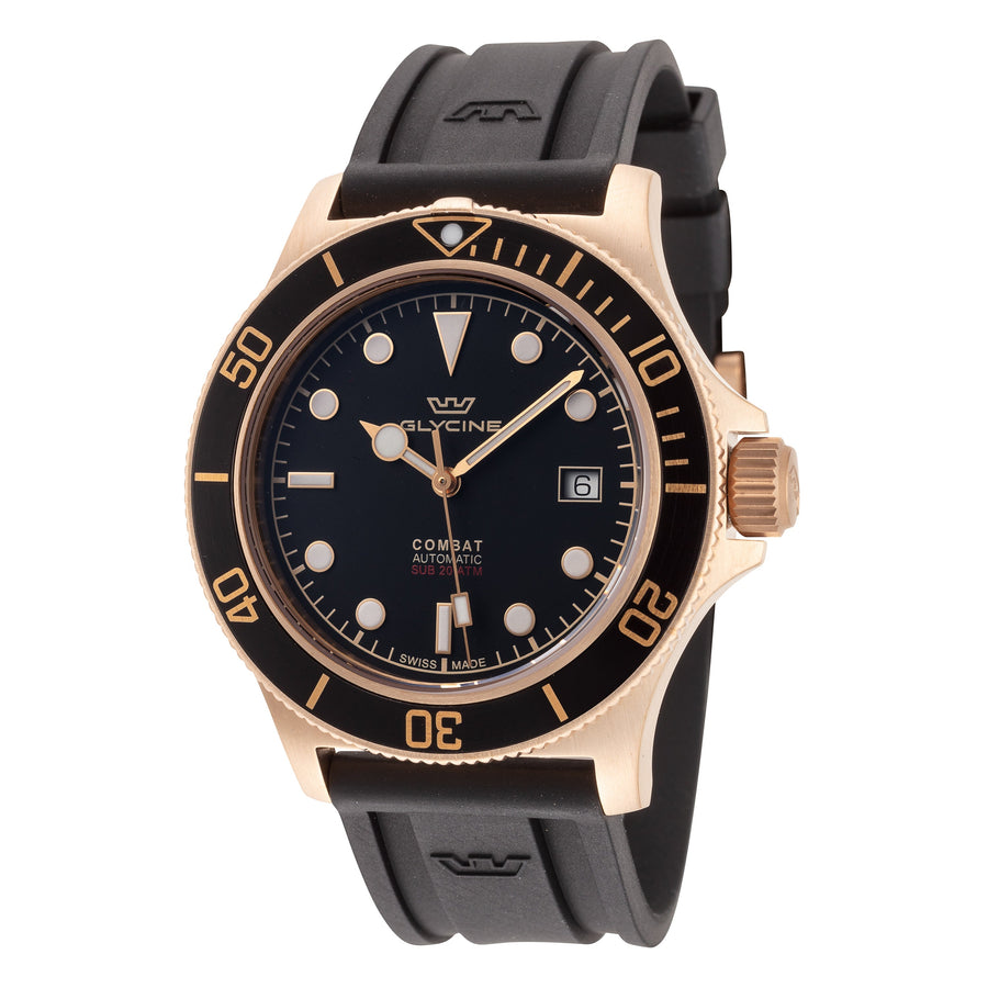 title:Glycine Men's GL0322 Combat Sub Sport 42 Bronze 42mm Automatic Watch;color:Black