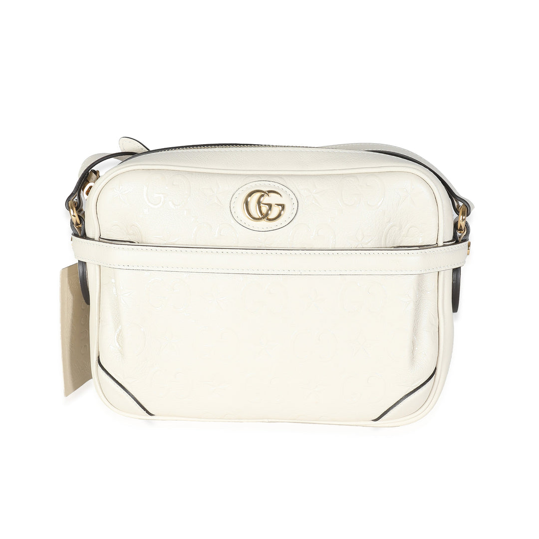 GUCCI Ivory Calfskin GG Star Crossbody