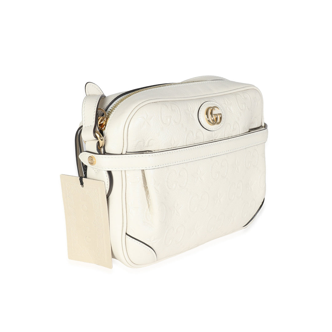 GUCCI Ivory Calfskin GG Star Crossbody