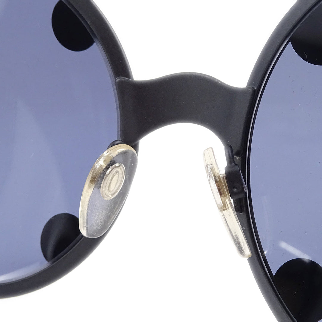 Top Quality Chanel Black Round Sunglasses Eyewear