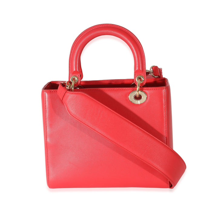 CHRISTIAN Top quality Dior Red Supple Calfskin Niki de Saint Phalle Medium Lady Top quality Dior