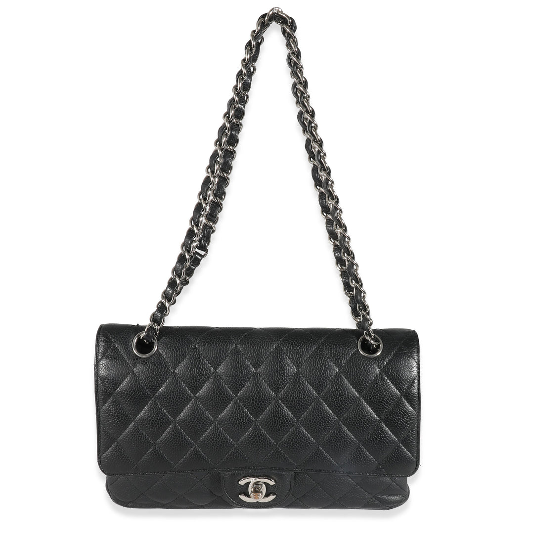 Chanel Black Quilted Caviar Medium Classic Double New Bag