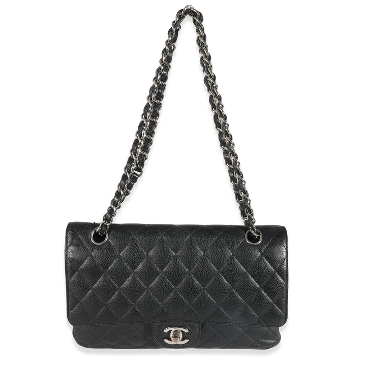 Chanel Black Quilted Caviar Medium Classic Double New Bag