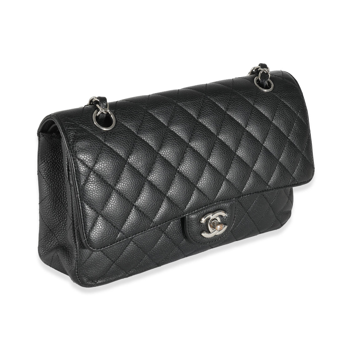 Chanel Black Quilted Caviar Medium Classic Double New Bag