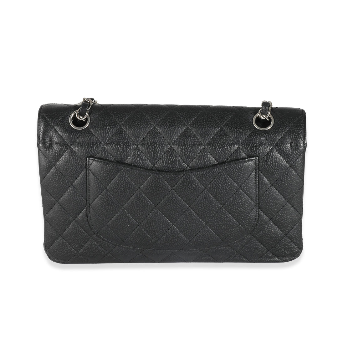 Chanel Black Quilted Caviar Medium Classic Double New Bag