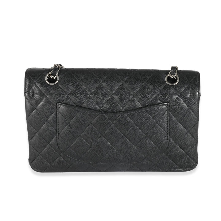 Chanel Black Quilted Caviar Medium Classic Double New Bag