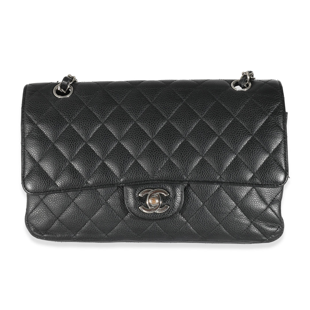 Chanel Black Quilted Caviar Medium Classic Double New Bag