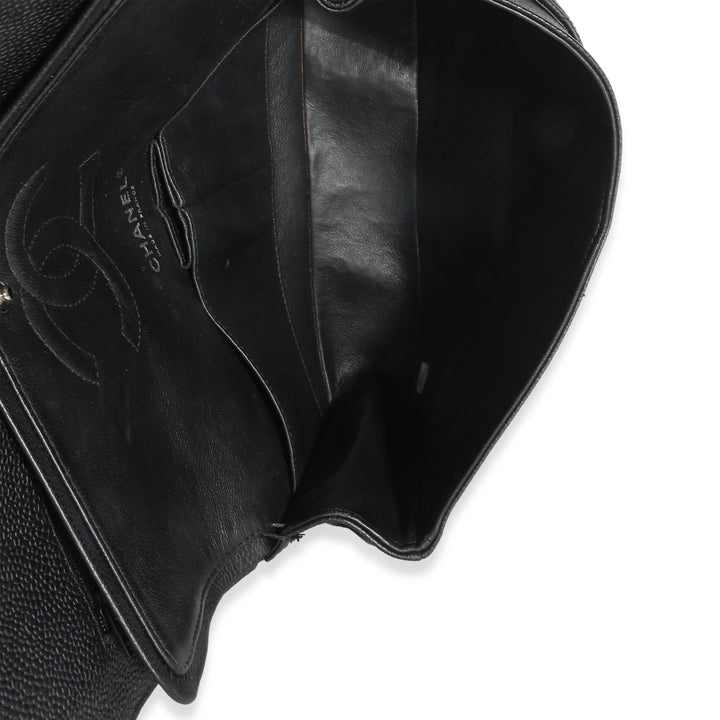 Chanel Black Quilted Caviar Medium Classic Double New Bag