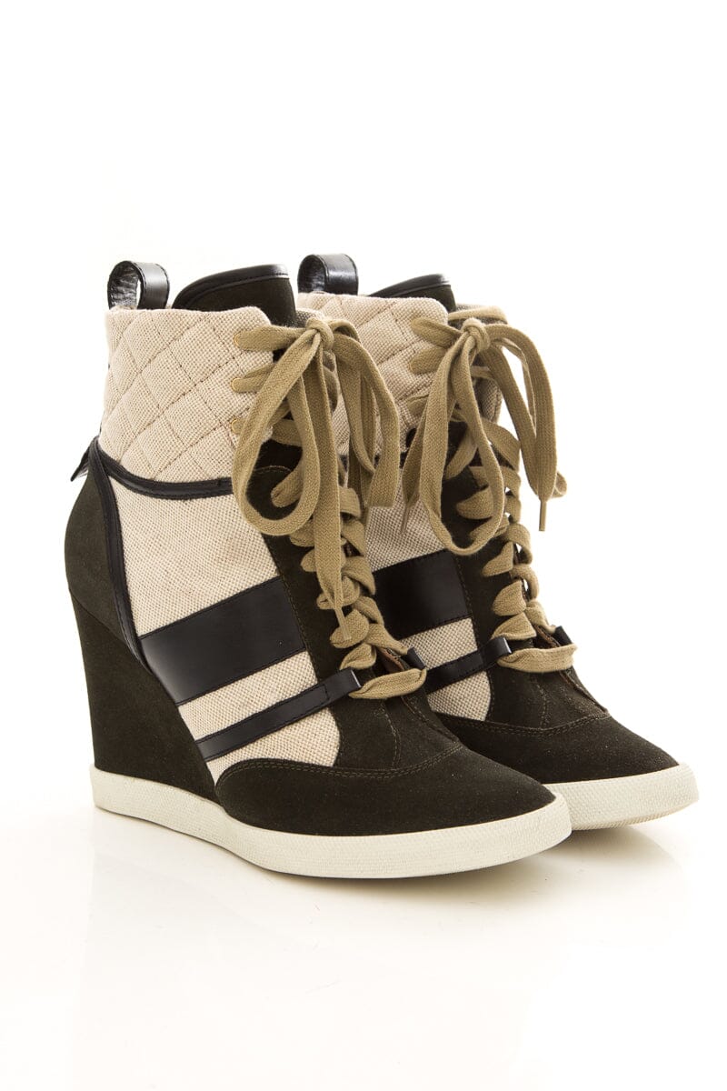 Chloe Dark Green Sneakers SZ 40.5